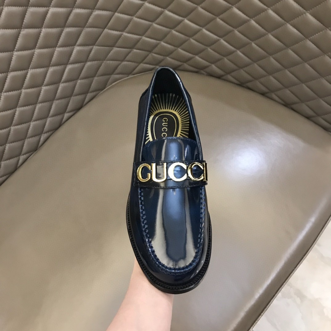 Loafer With Logo Gvc*1 Navy Blue For Men