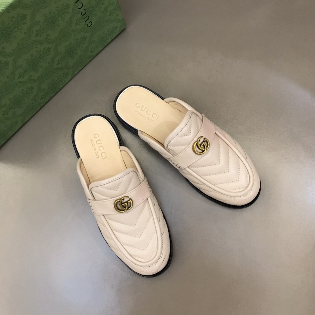Gvc*1 Slipper With Interlocking G Beige For Men
