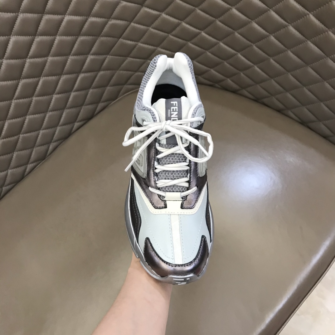F**di FD Faster Trainers Sneakers Grey For Men
