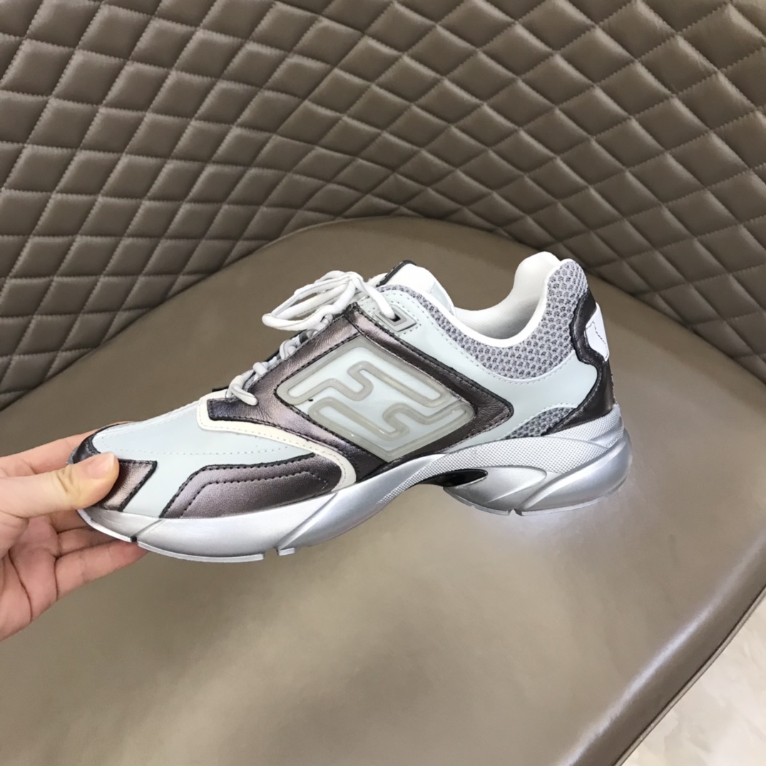 F**di FD Faster Trainers Sneakers Grey For Men