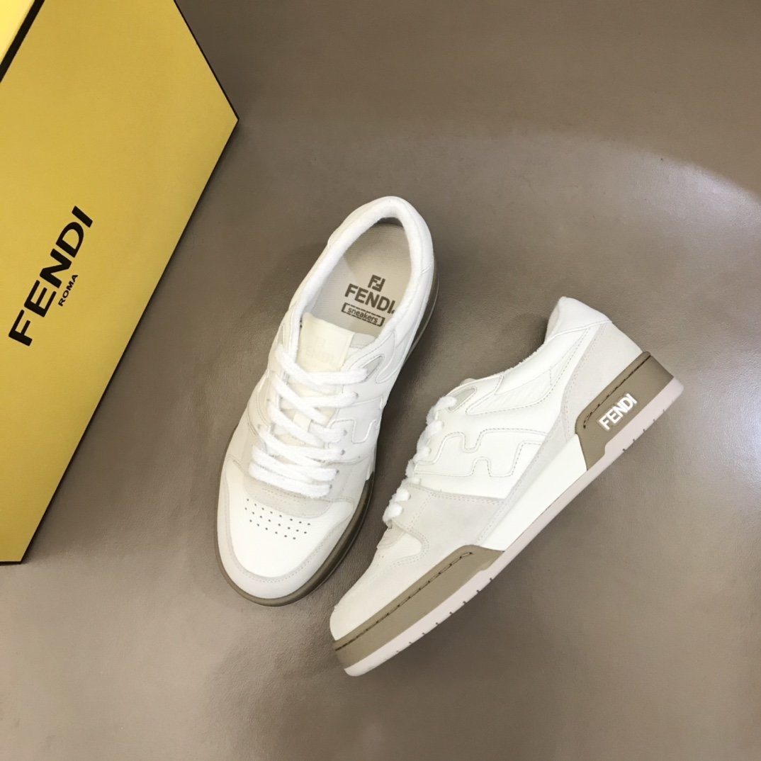 F**di FD Match Low Tops Sneakers White For Men 7E1493AHH2F1FHS