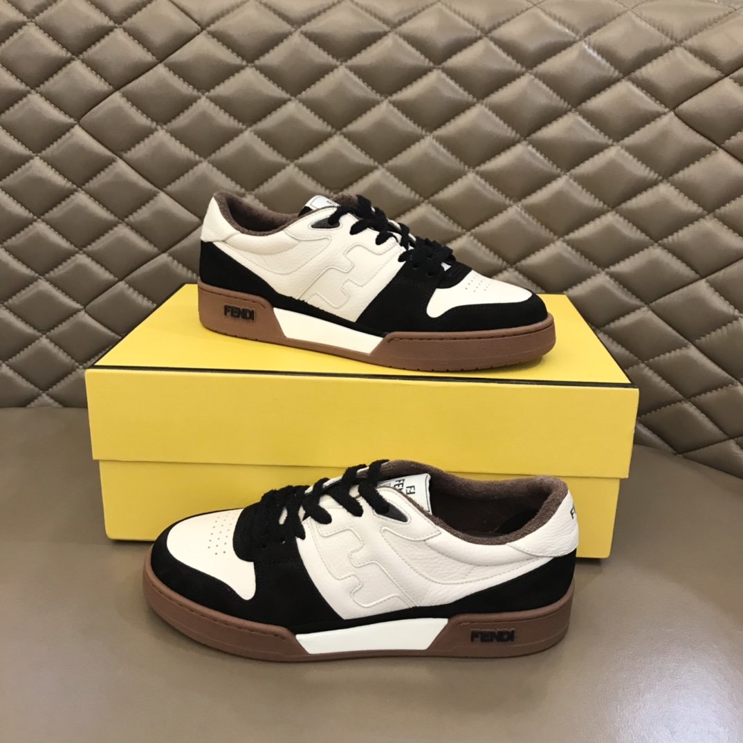 F**di FD Match Low Tops Sneakers Brown For Men 7E1493AHH2F1FZB