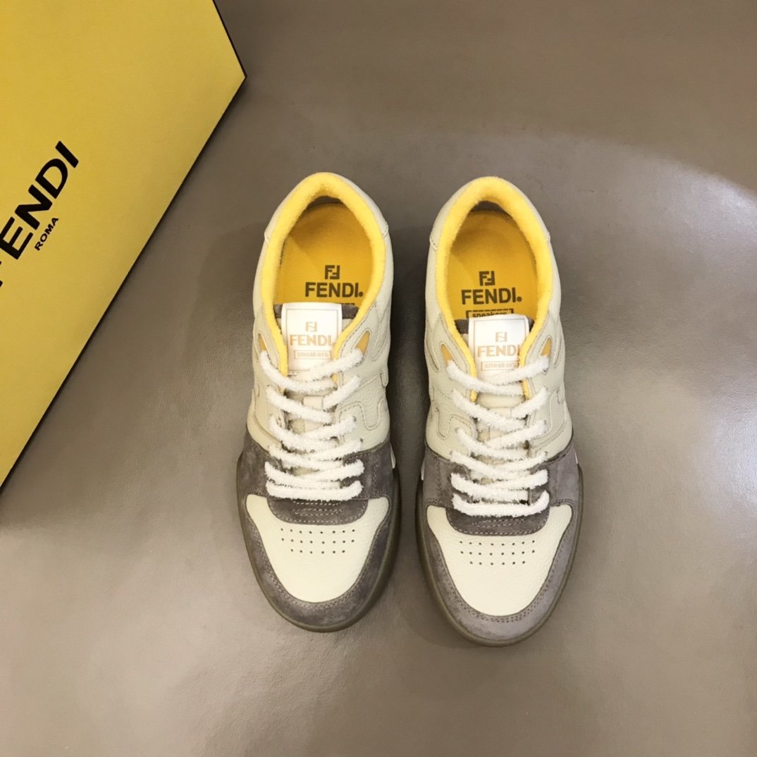 F**di FD Match Low Tops Sneakers Grey For Men 7E1493AHH2F1FHU