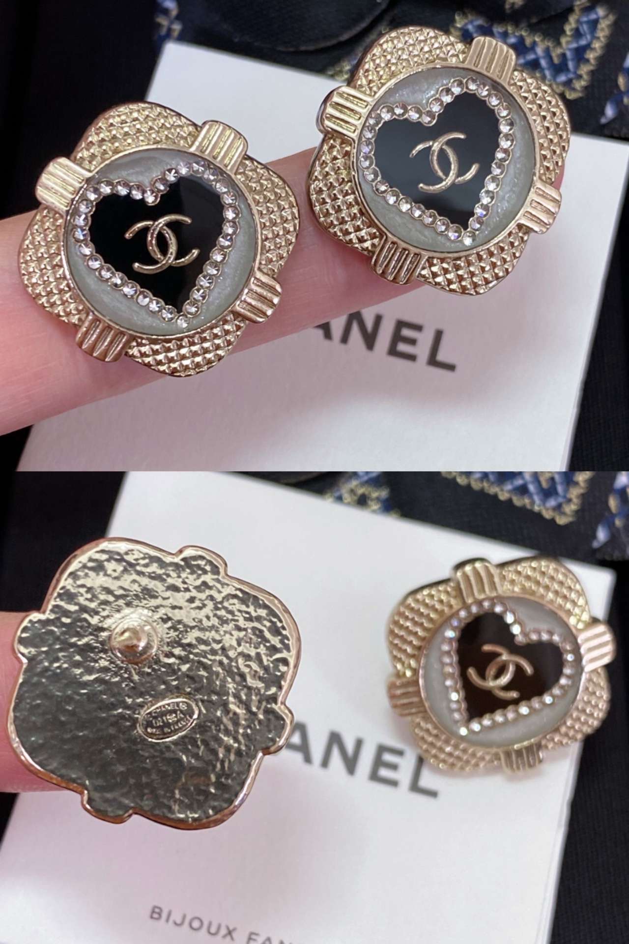 Ch**el Earrings Black For Women