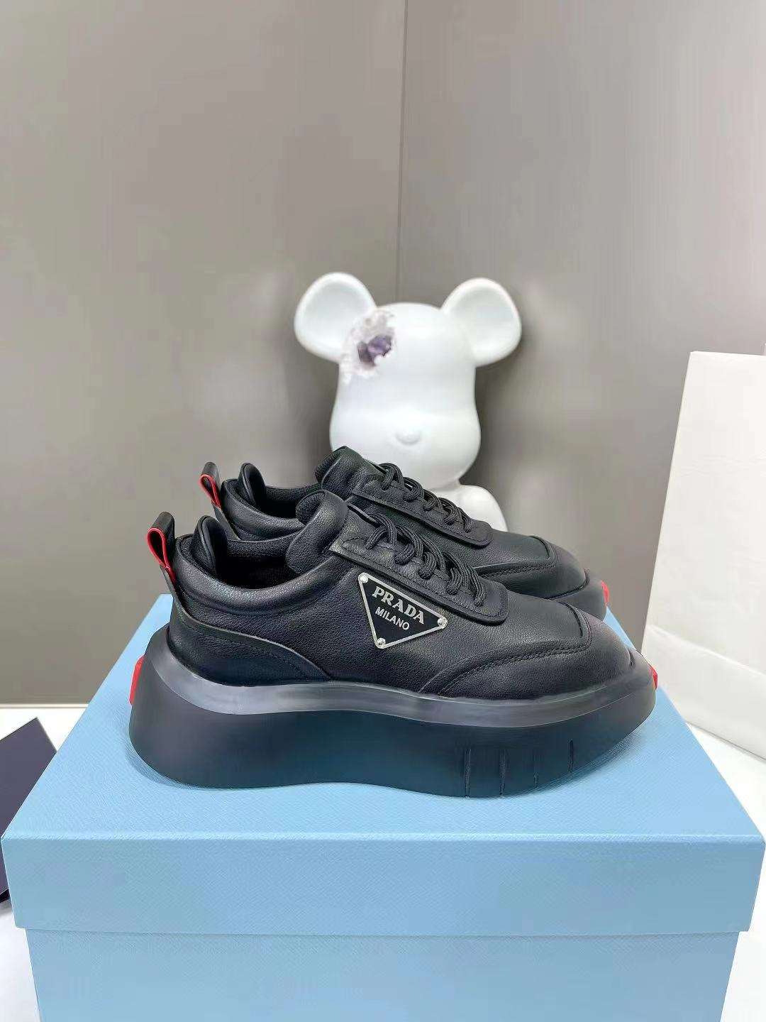 Pra*a Padded Sneakers Black For Women