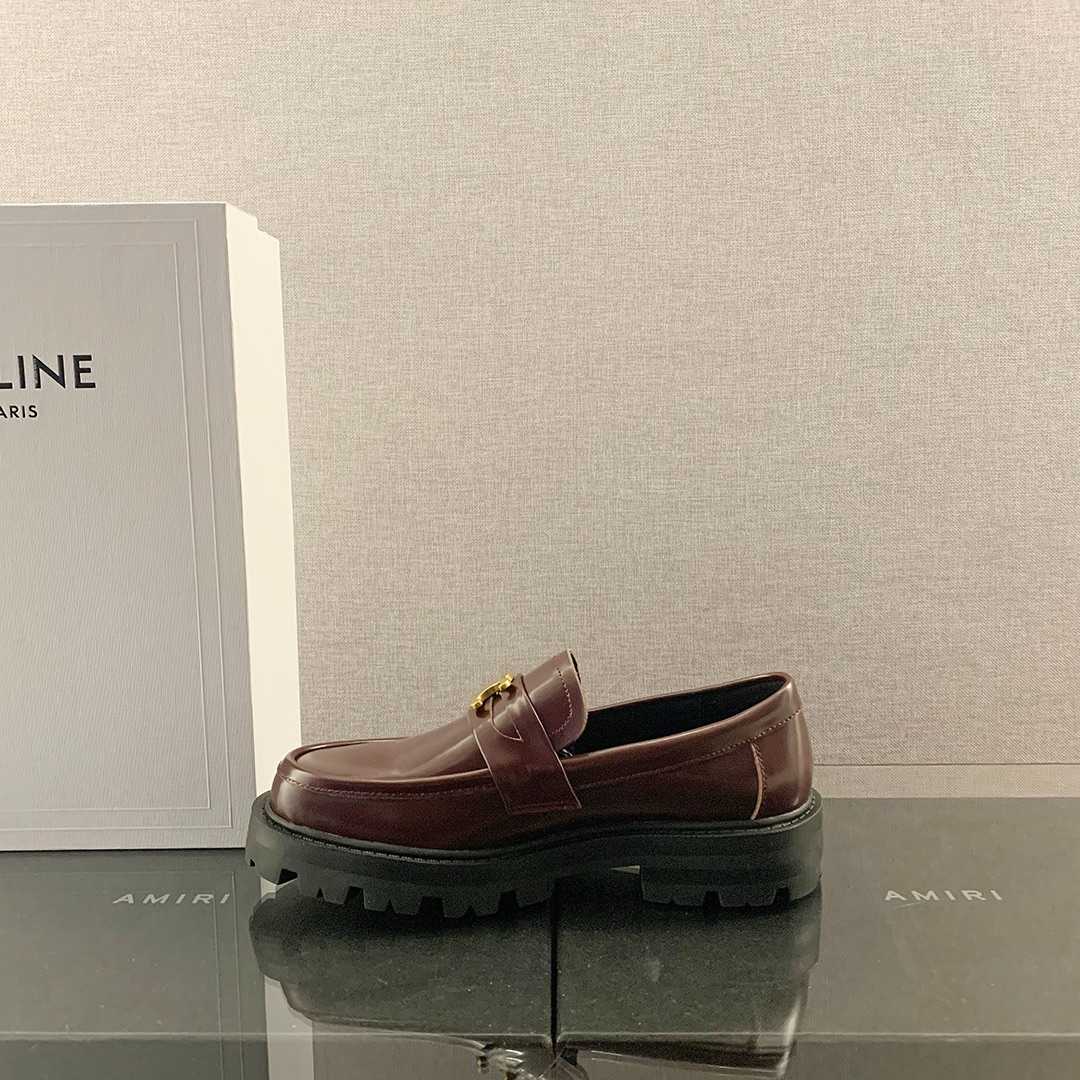 Ce1i*e Bulky Penny Chunky Loafer Burgundy For Women