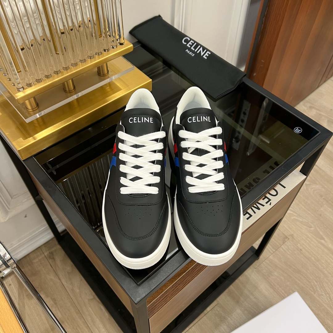Ce1i*e Tennis Sneakers And Laminated Black For Women