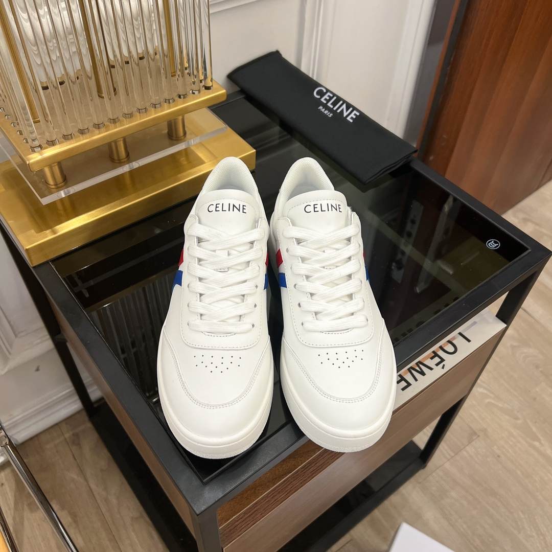 Ce1i*e Tennis Sneakers And Laminated White For Women 352133796C.01UT