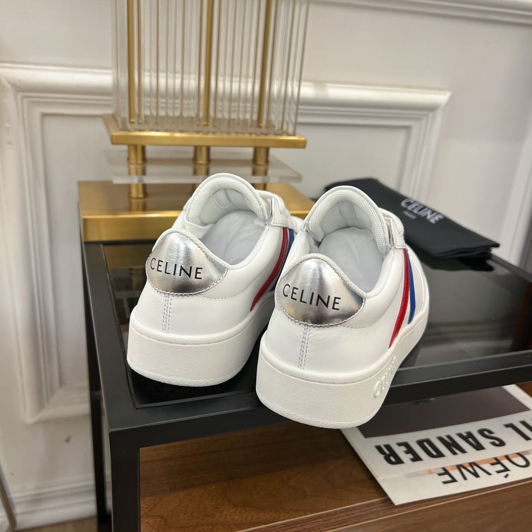 Ce1i*e Tennis Sneakers And Laminated White For Women 352133796C.01UT