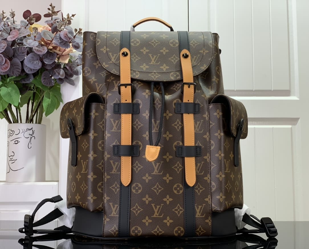 L0vis Vvtt0n Christopher MM Backpack Black/Blue/Brown For Men 44cm/ 17.3 in M21936