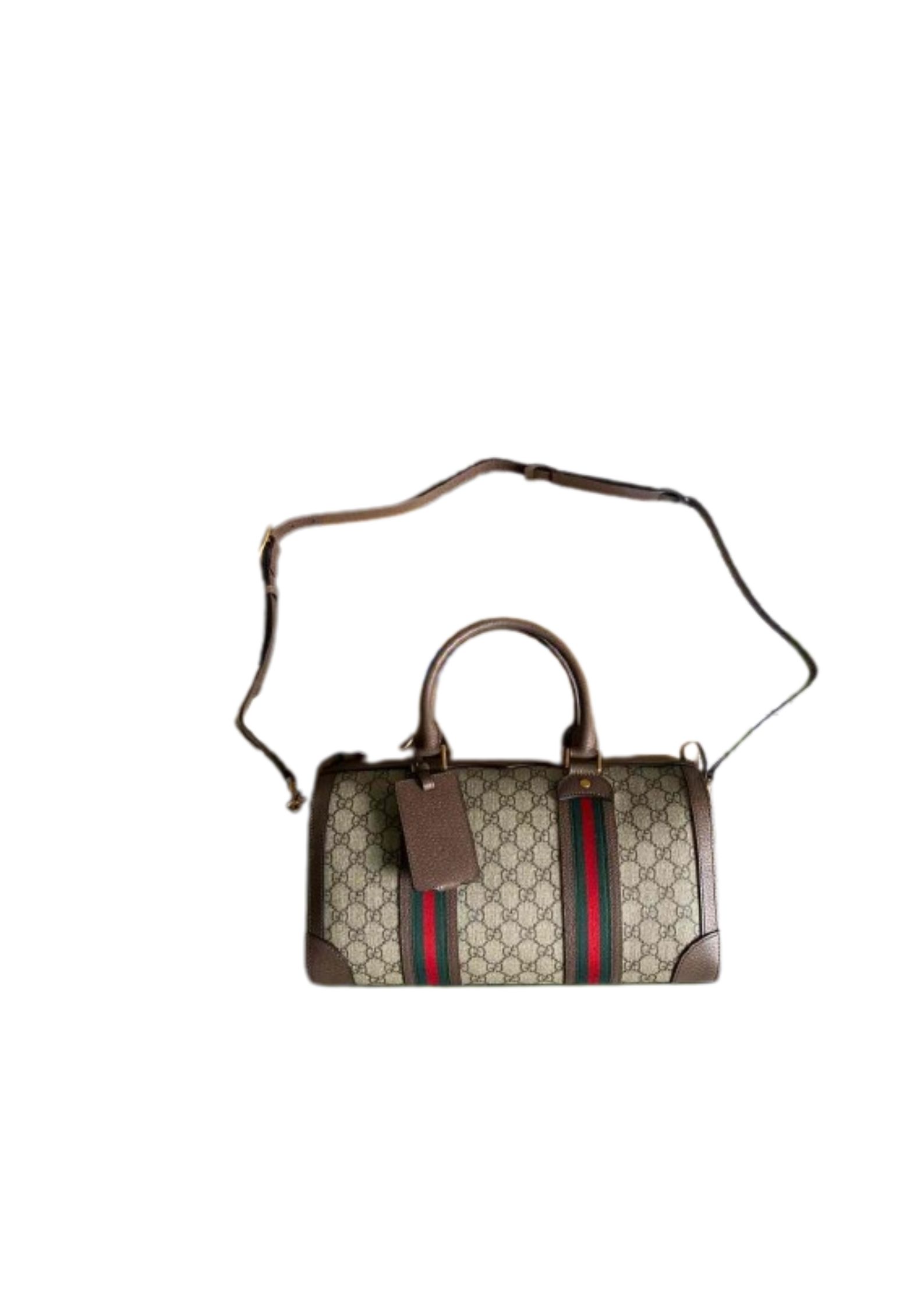 Gvc*1 Soft GG Svp*me Duffle Bag Brown 14.1 in/ 36 cm