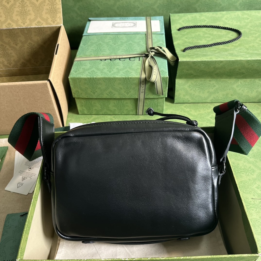 Gvc*1 Shoulder Tonal Double G Bag Green Khaki/Black For Men 23.3cm/9.2in 725696 AABDH 3353