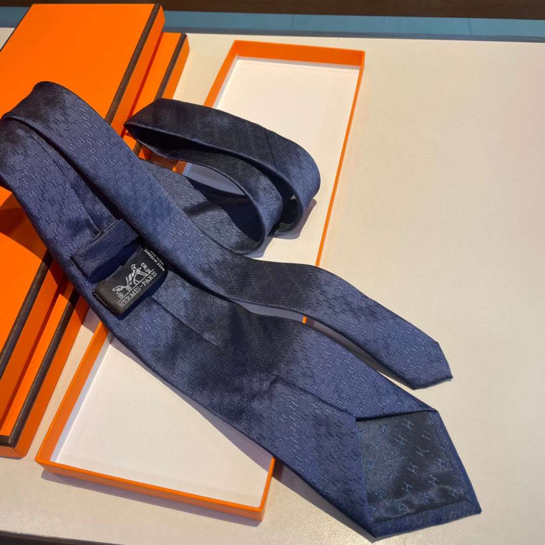 H**me5 Faconnee H Tie Navy Blue For Men