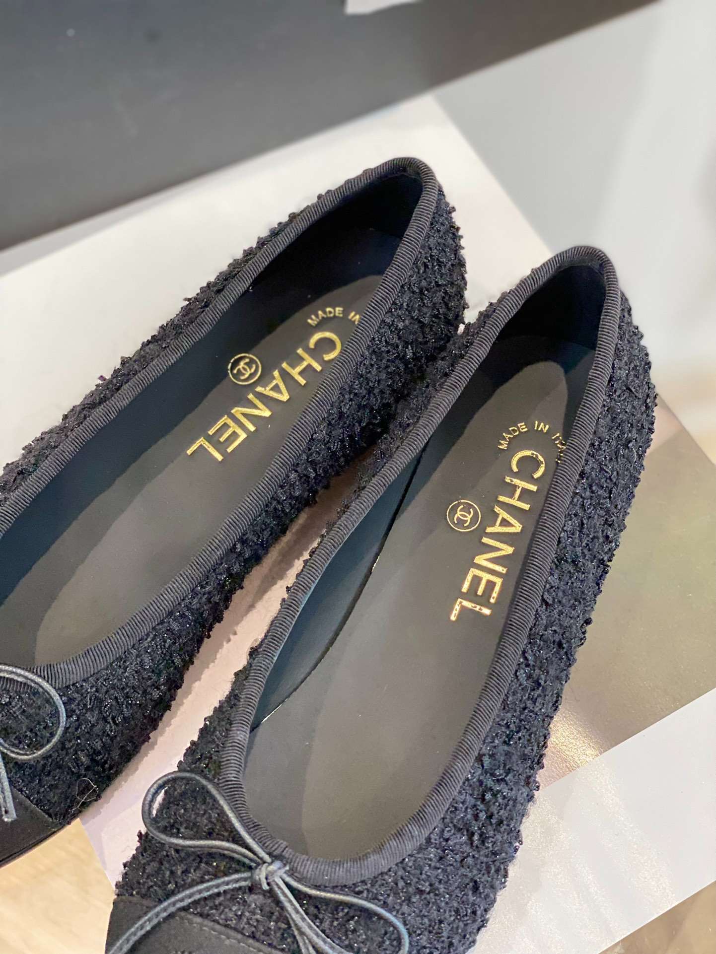 Ch**el Ballet Flats Black For Women