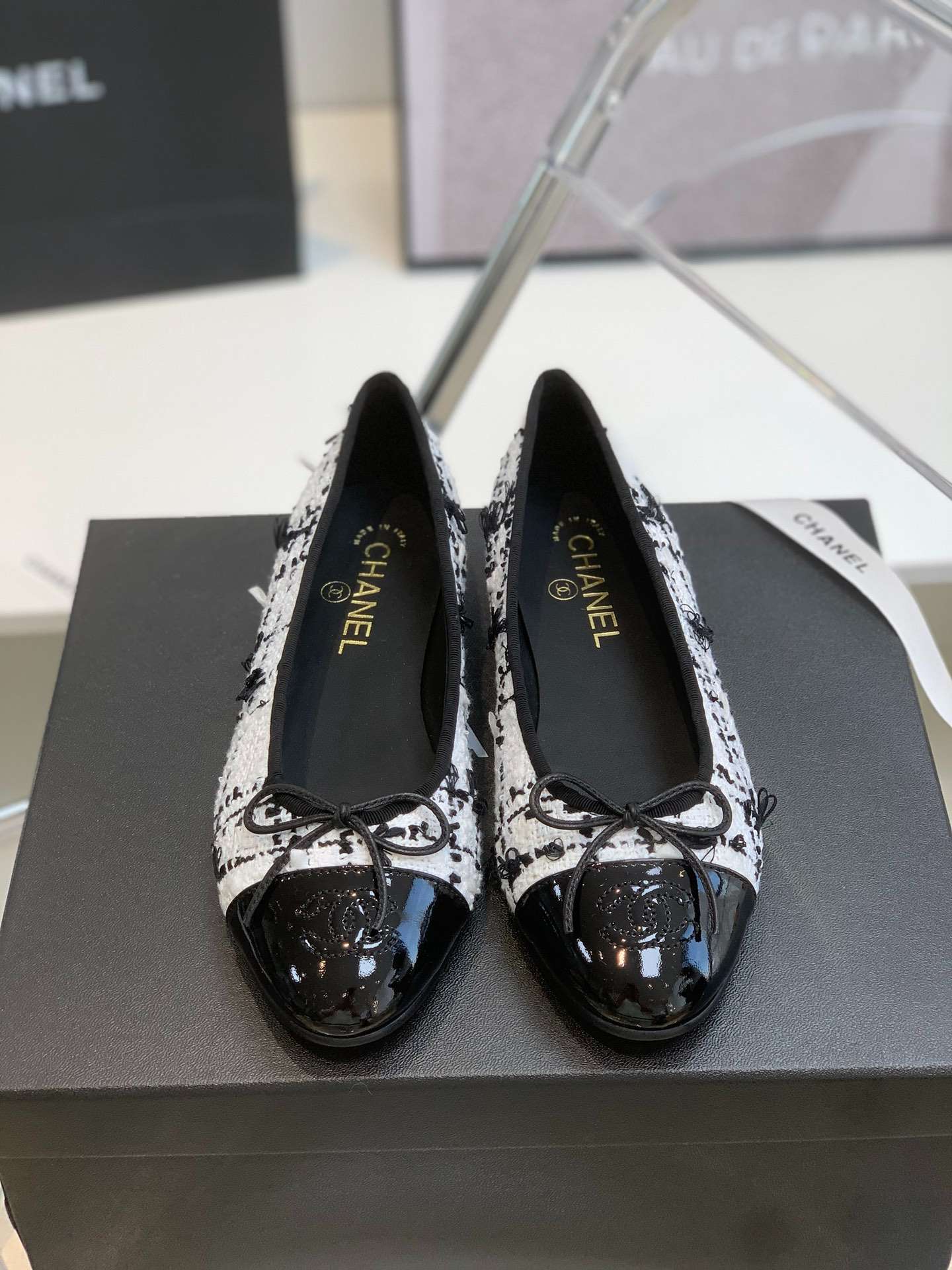Ch**el Ballet Flats White For Women
