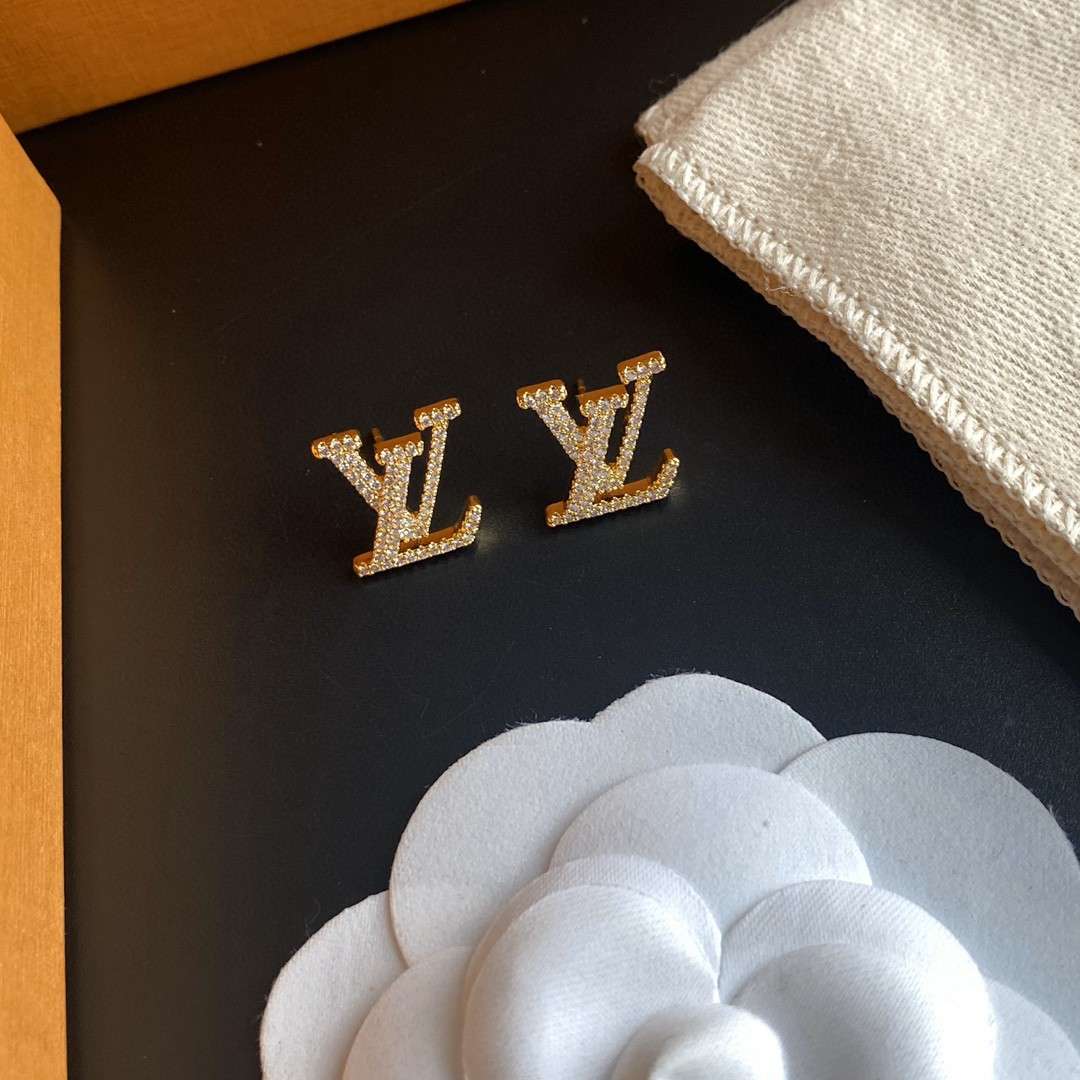 L0vis Vvtt0n Letterhead Earrings Gold For Women