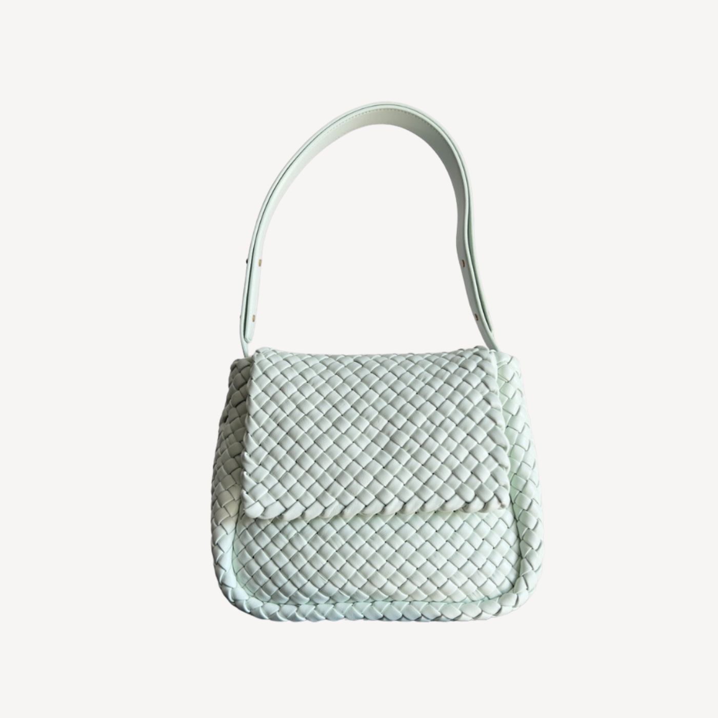 B0tt*ga Ven*ta Small Cobble Shoulder Bag White For Women 26cm / 12in 755109V3A513902