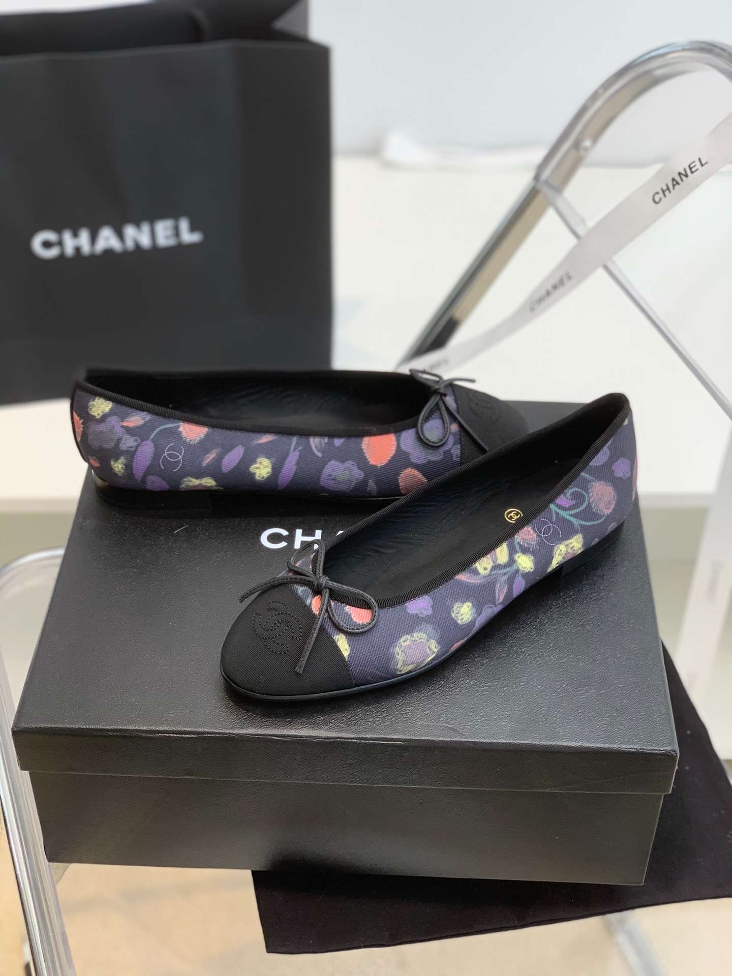 Ch**el Ballet Flats Purple For Women
