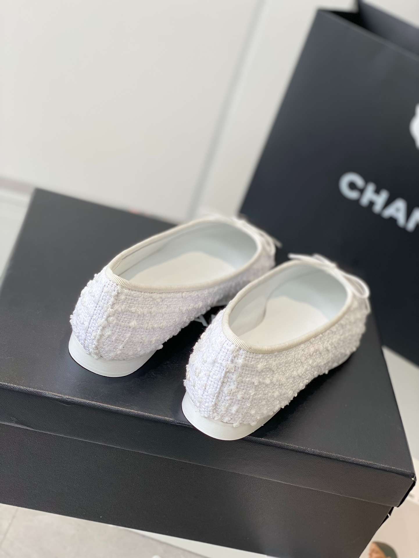 Ch**el Ballet Flats White For Women