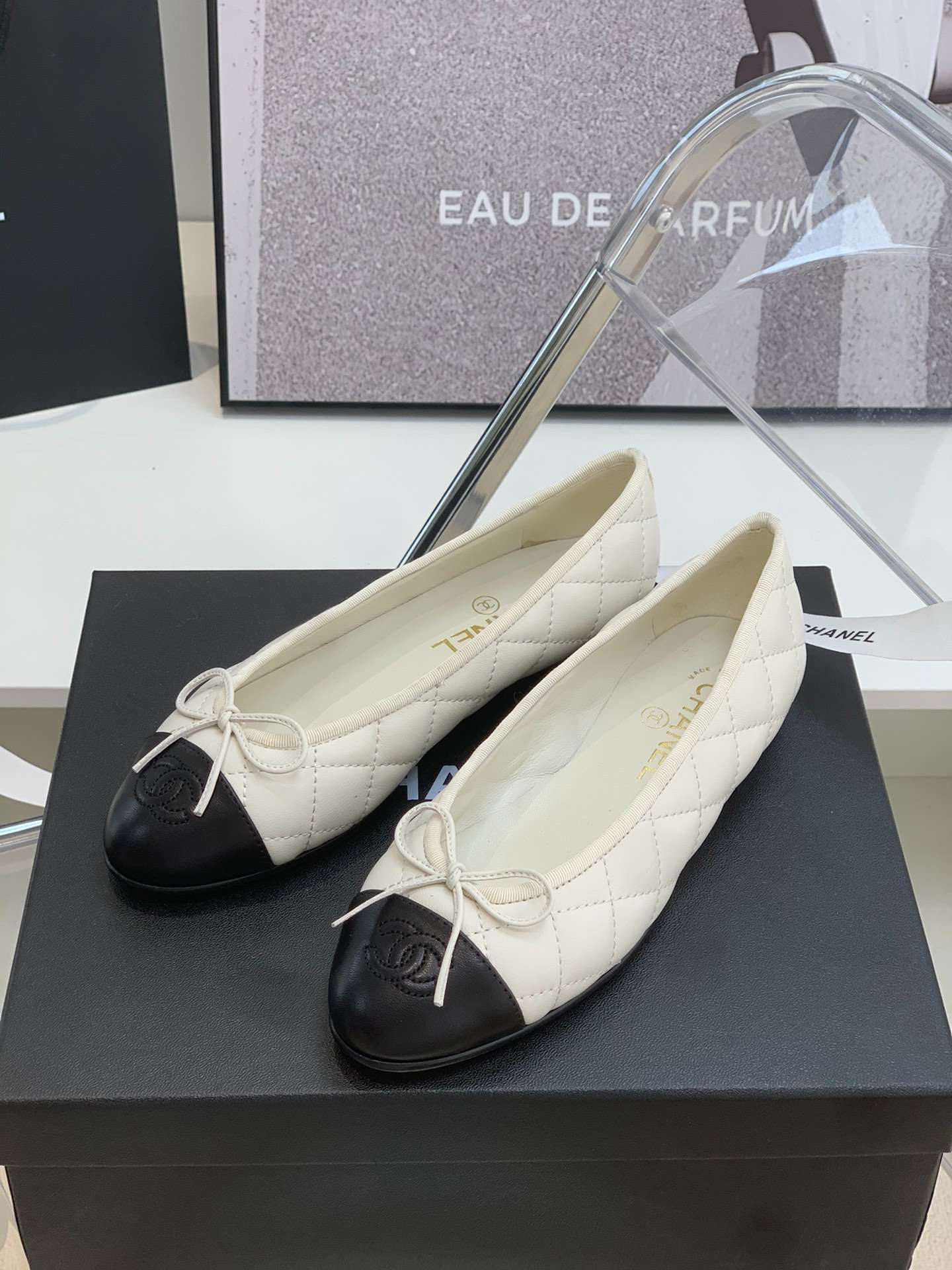 Ch**el Ballet Flats White For Women