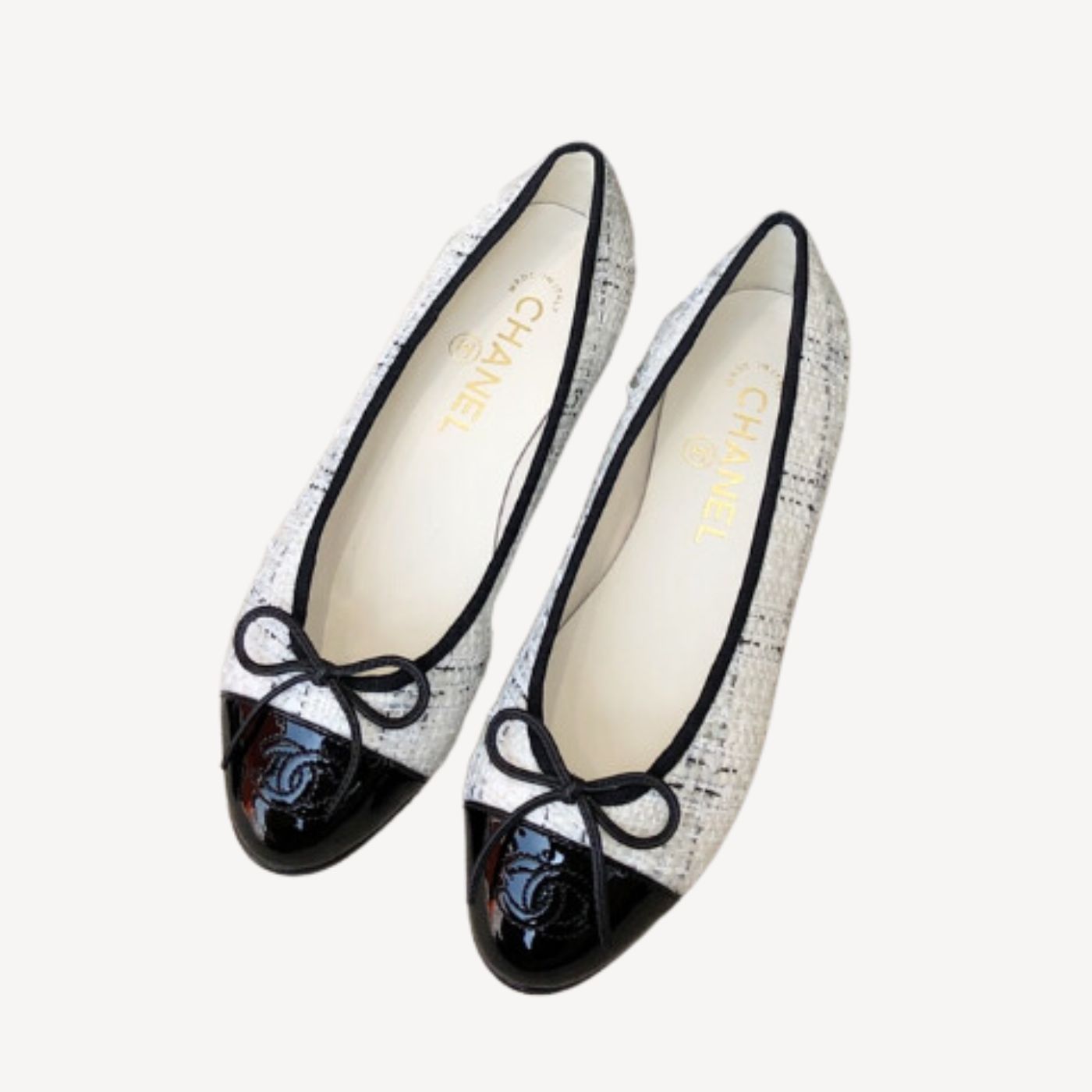 Ch**el Ballet Flats White For Women