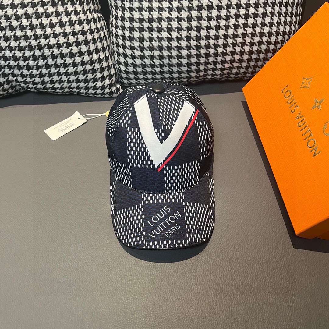 L0vis Vvtt0n Damier Rush Cap Black For Men