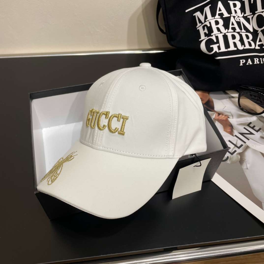 Gvc*1 Bee Baseball Hat White For Women