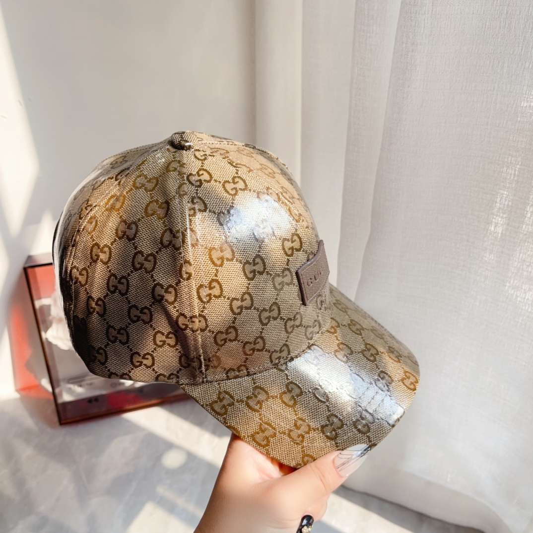 Gvc*1 GG Canvas Baseball Hat Brown For Women