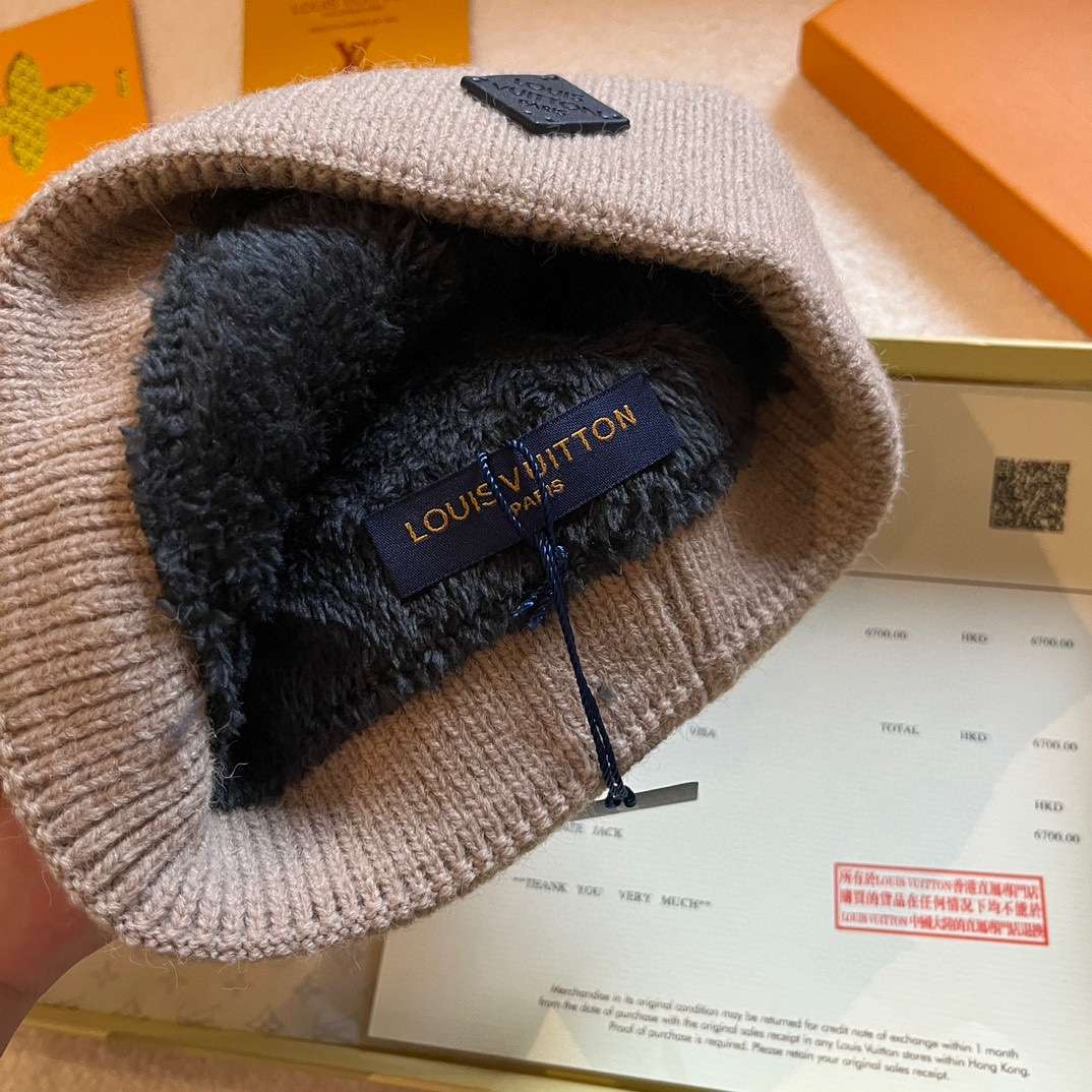 L0vis Vvtt0n Neo Petit Damier Beanie Brown For Women
