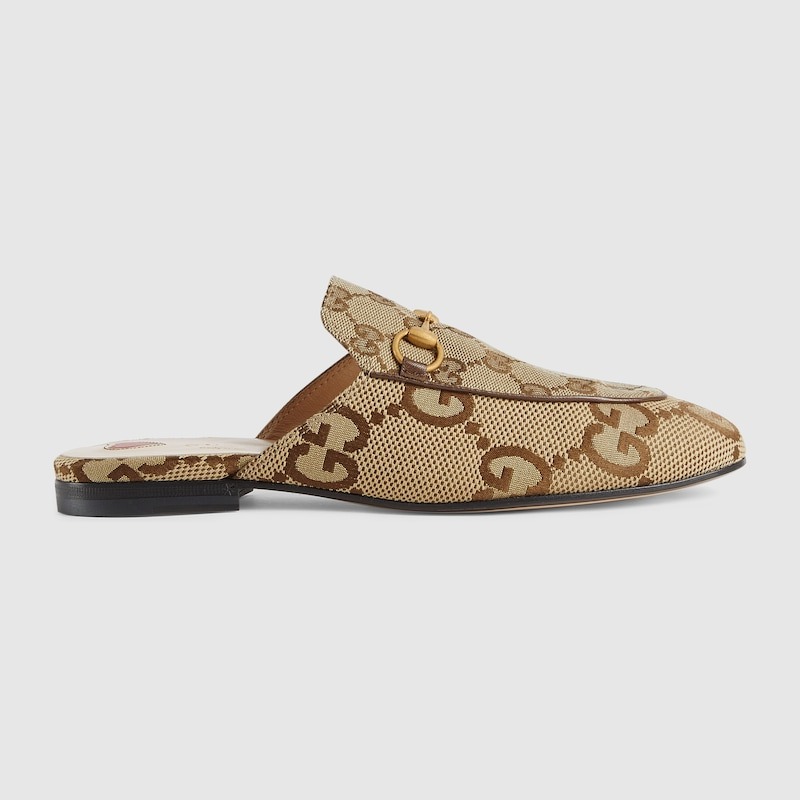 Gvc*1 Women’s Jumbo GG Princetown Slipper By Canavas Brown For Women GG 475094 UKO60 2588