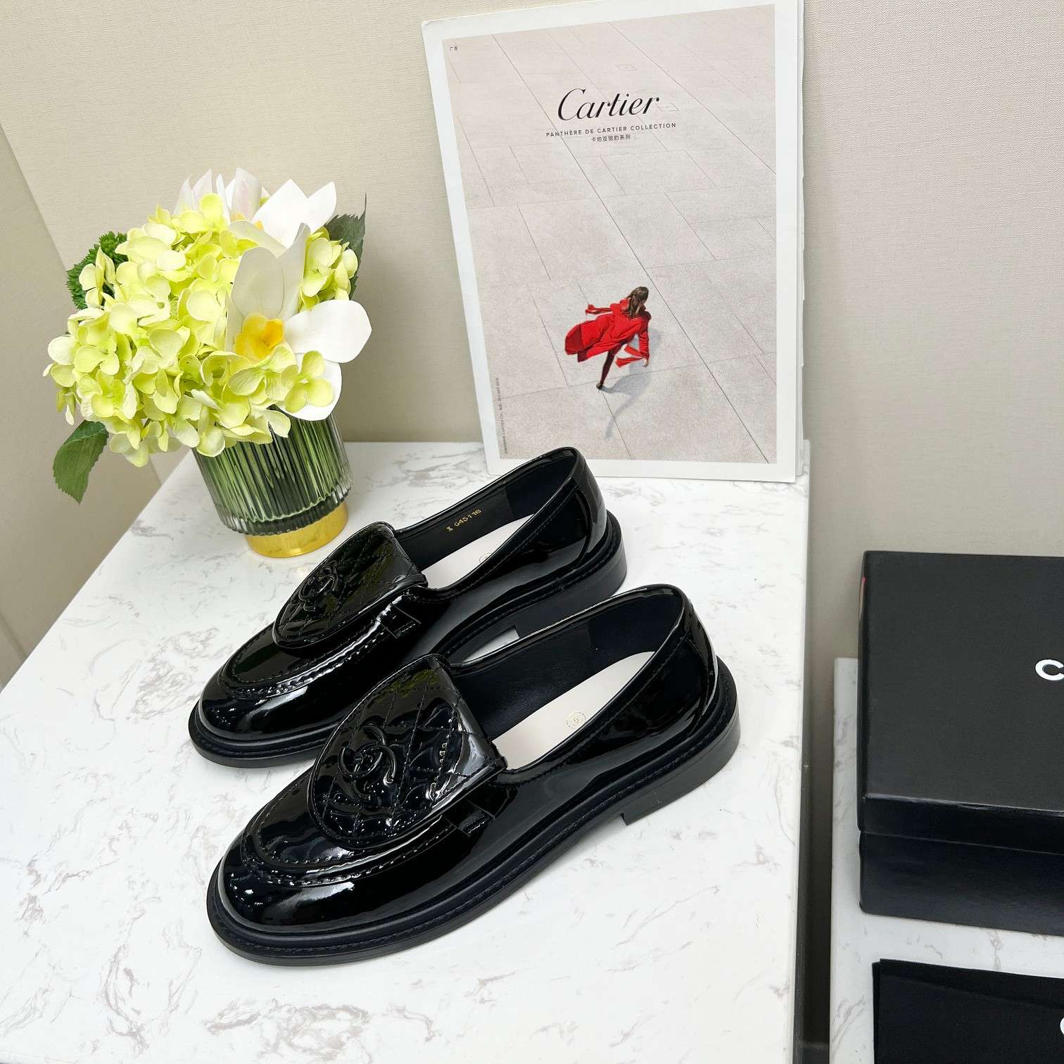 Ch**el Moccasins Black For Women