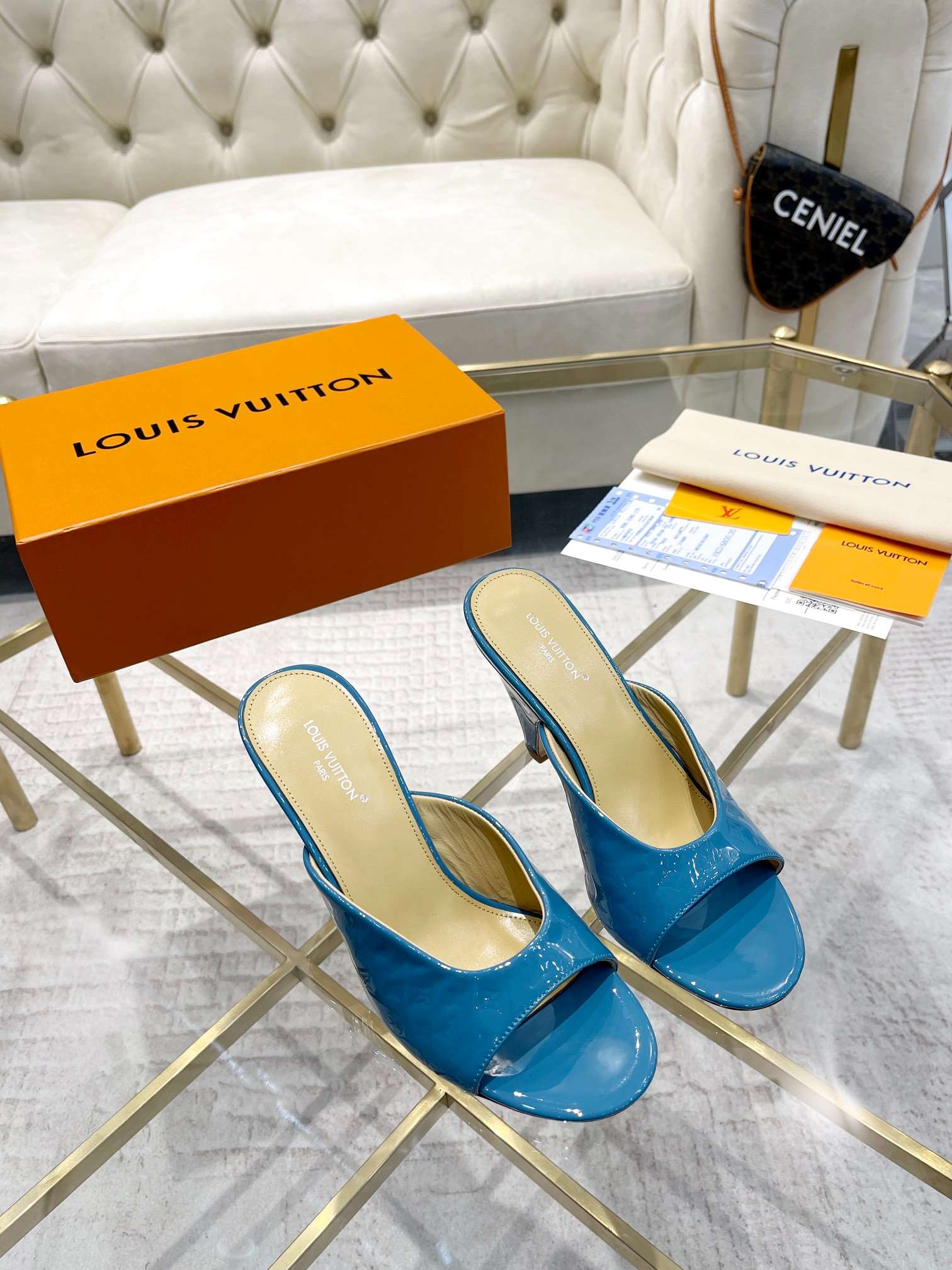 L0vis Vvtt0n S*per Mule Blue For Women