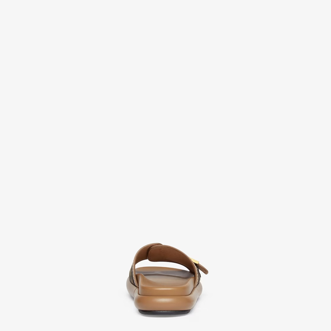 Feel Brown Fabric Slides For Women- 8X8404AJZFF1ICN