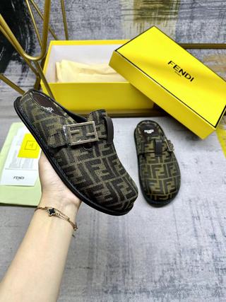 F**di Feel Mules Brown For Men