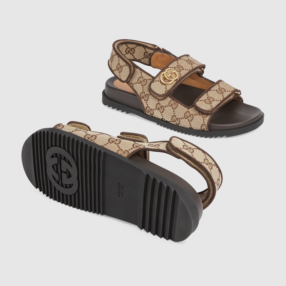 Gvc*1 Double G Sandal Beige For Women 771575 G1730 9755