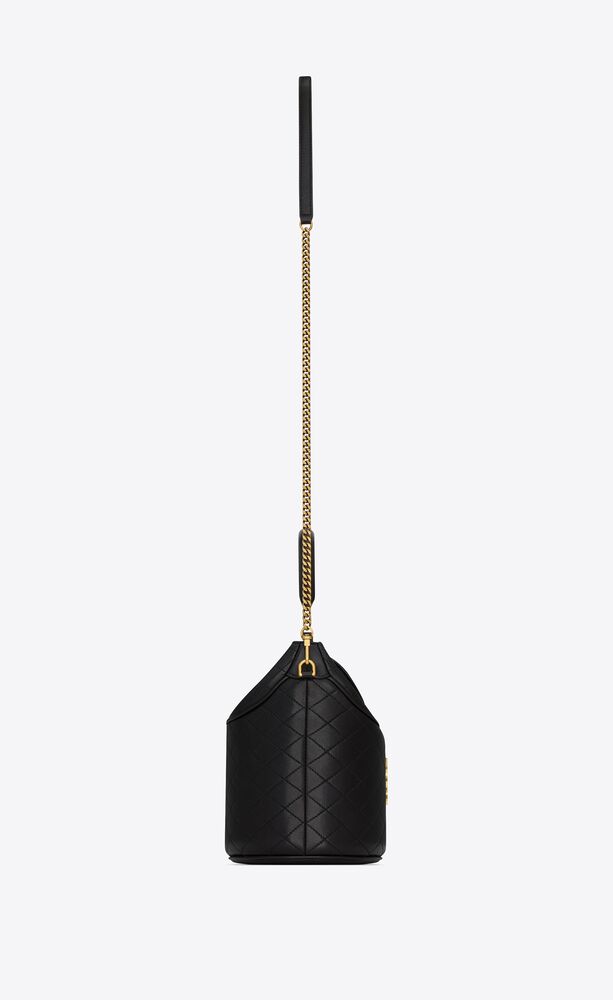 Sa1nt Lau*nt Gaby Bucket Bag Black For Women 7.5 Inches/ 19 Cm 7639611EL071000