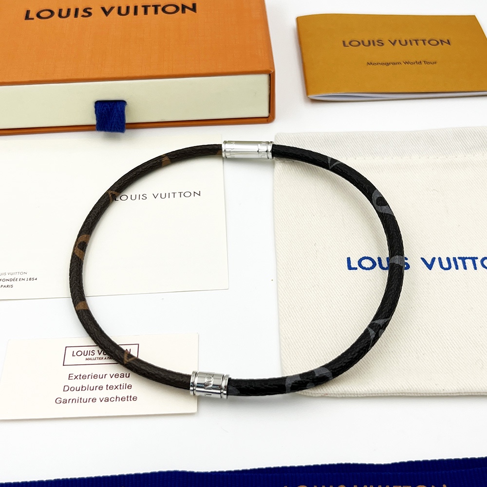 L0vis Vvtt0n Keep It Double Monogram Bracelet Brown For Women