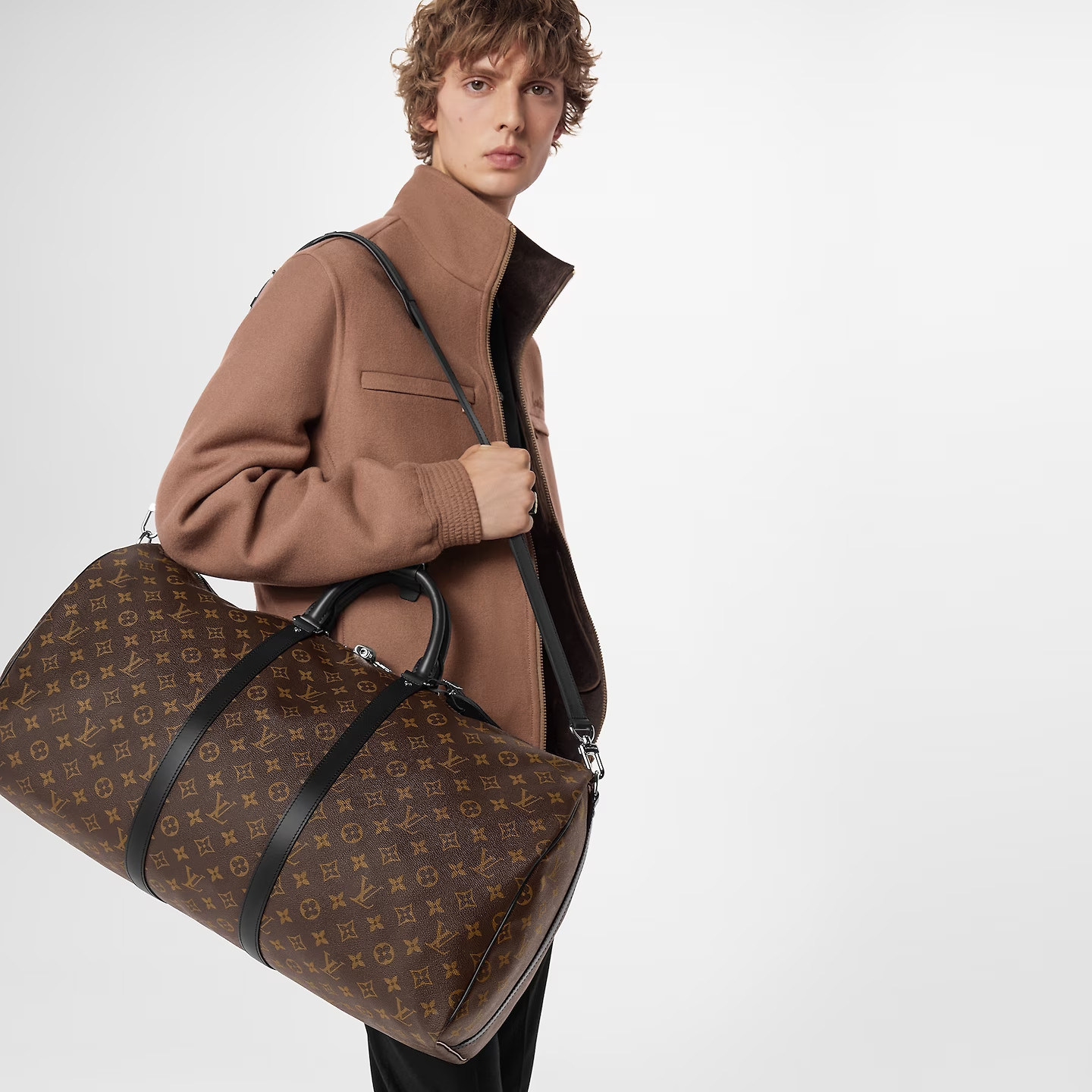L0vis Vvtt0n Keepall Bandoulière 55 Bag Brown 21,7in/55cm M56714