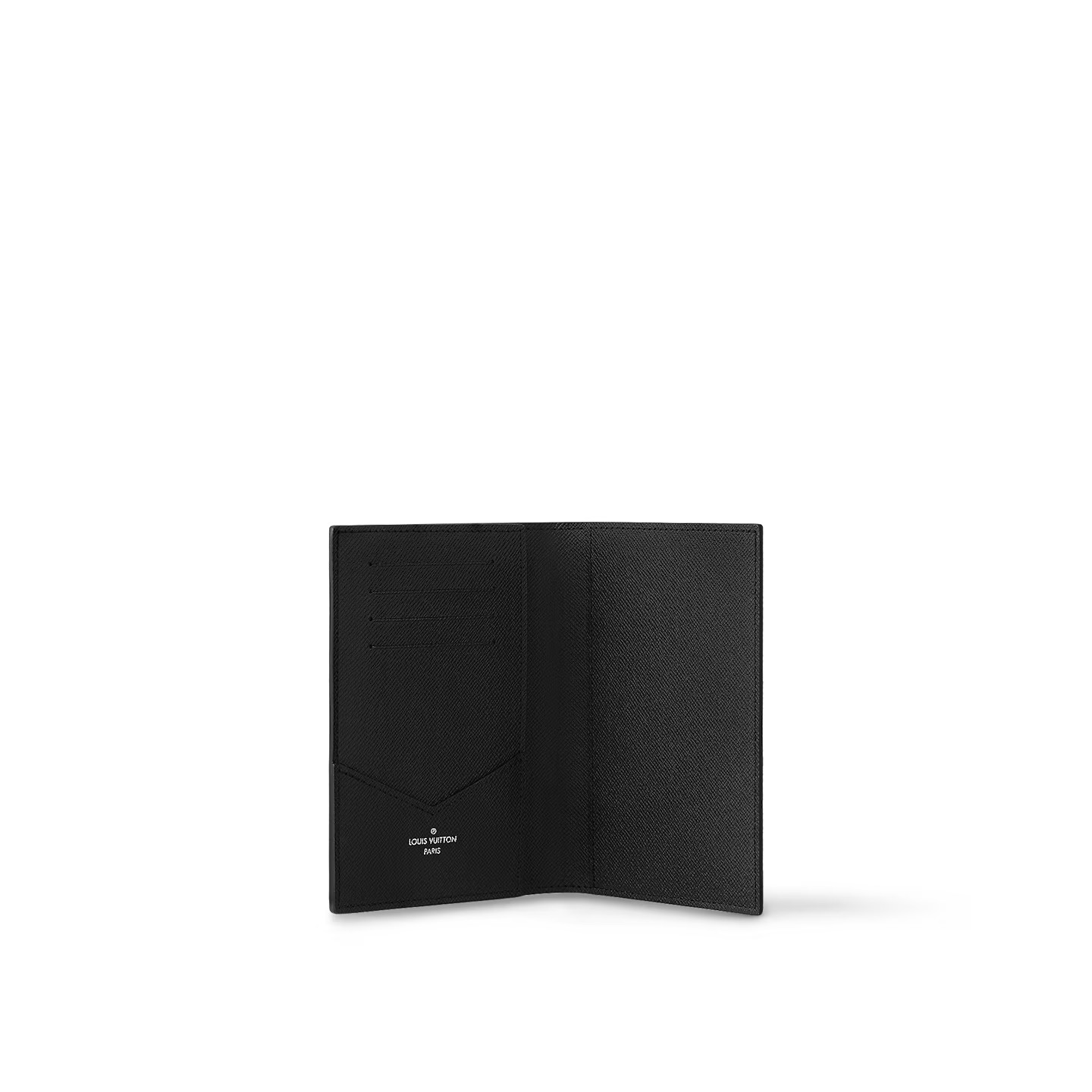 L0vis Vvtt0n Passport Cover Wallet Black For Men5.5in/14cm M64501