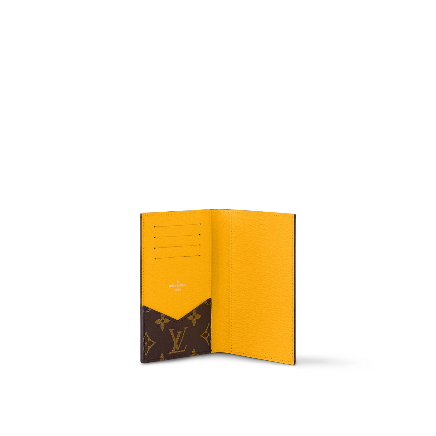 L0vis Vvtt0n Passport Cover Wallet Yellow For Men 5.5in/14cm M82864