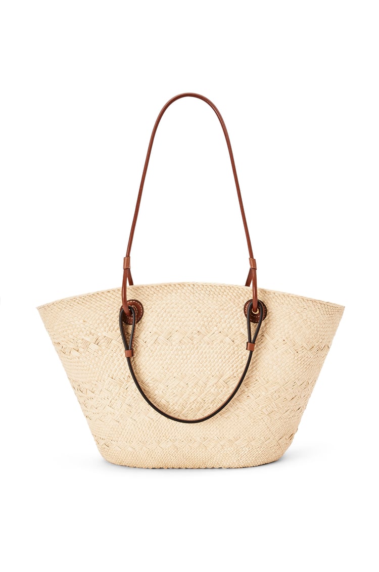 L0ew* Medium Anagram Basket Bag Beige For Women 18.1 Inches/ 46 Cm A223T43X02
