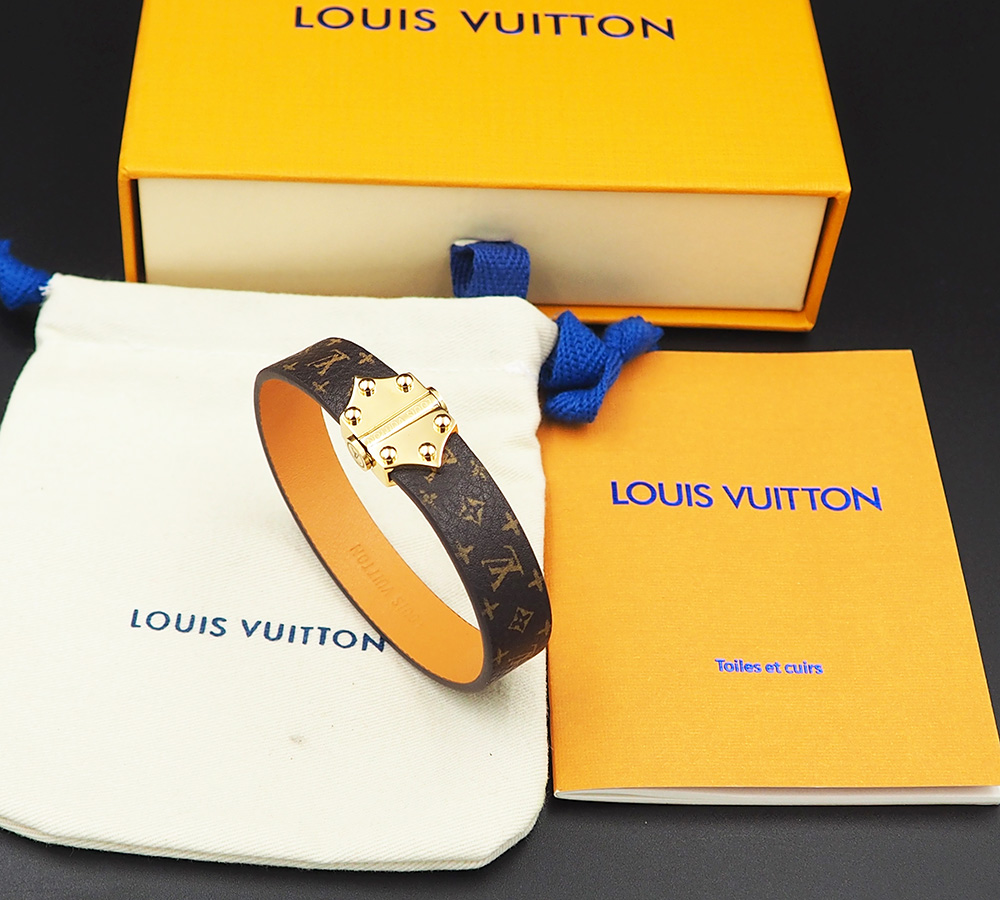 L0vis Vvtt0n Nano Monogram Bracelet Brown For Women M8112E