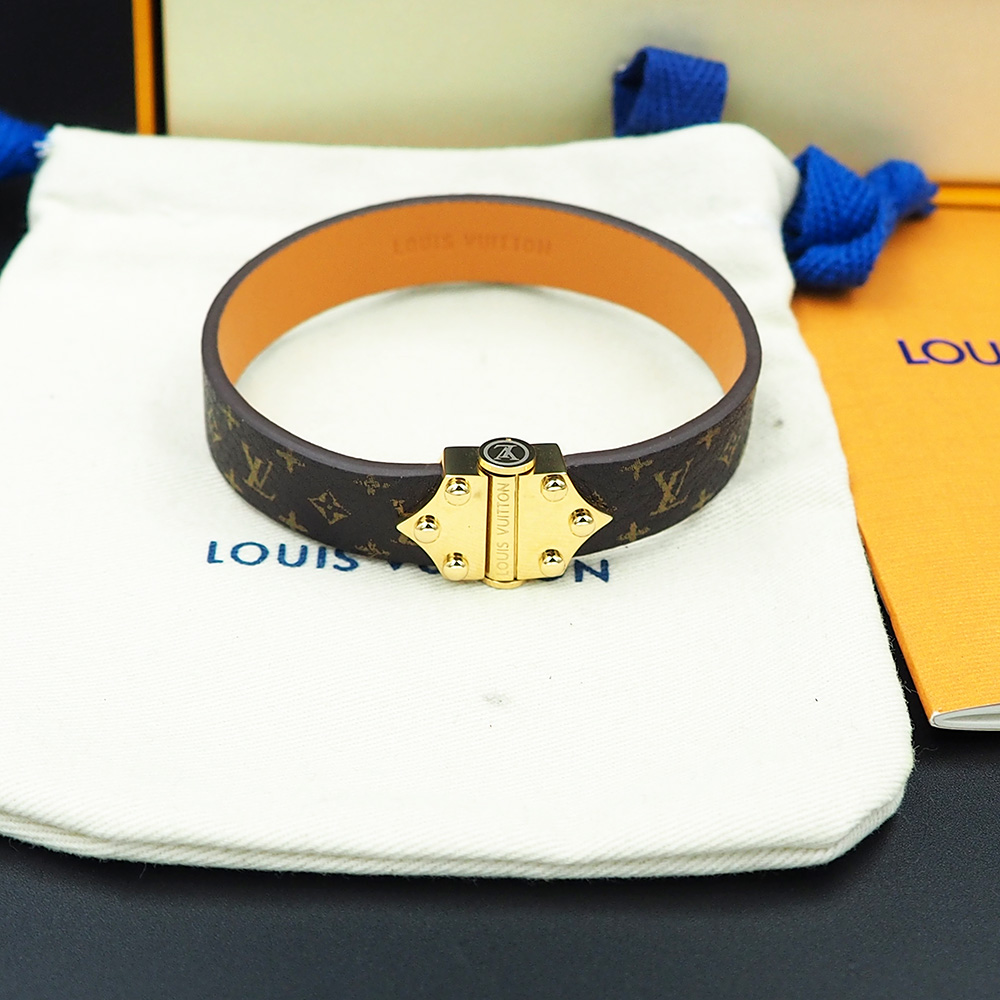 L0vis Vvtt0n Nano Monogram Bracelet Brown For Women M8112E