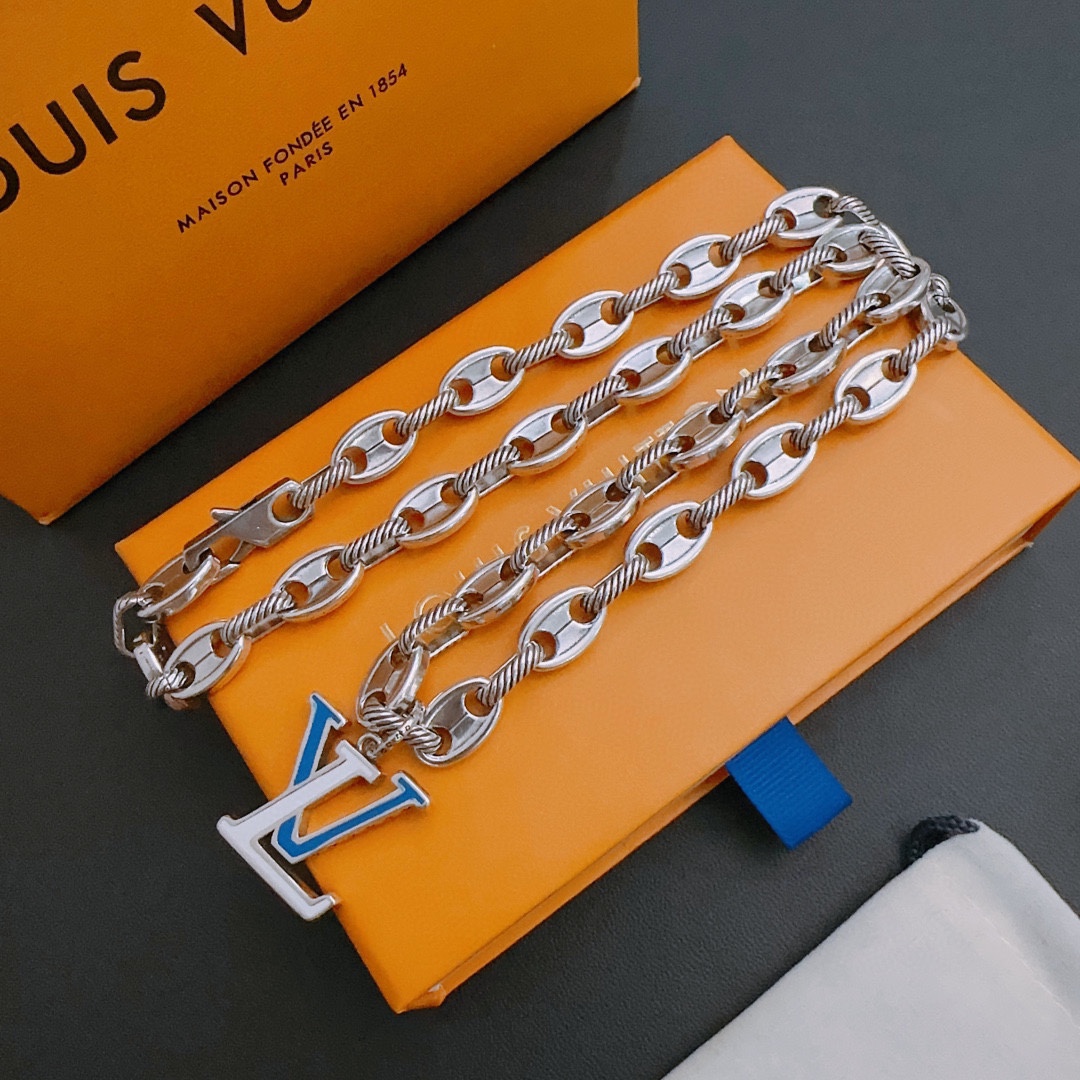 L0vis Vvtt0n Necklace Silver For Women