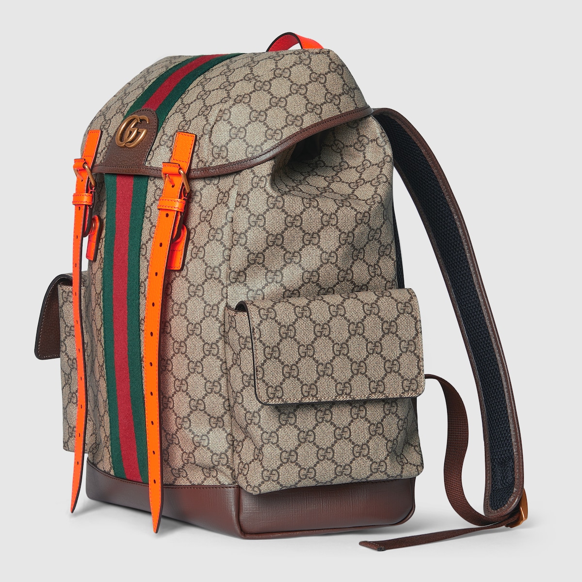 Gvc*1 Ophidia  Medium Backpack Beige For Men 15.7 in/ 40 cm 598140 FADEB 9757