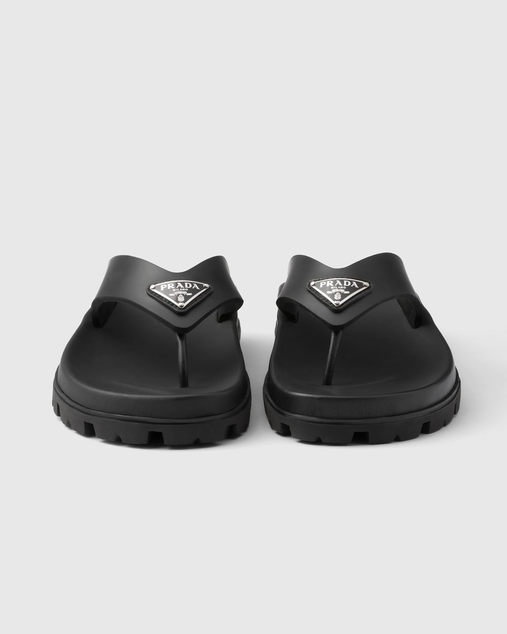 Pra*a Rubber Thong Sandals Black For Women 1Y420N_3LKK_F0002_F_020