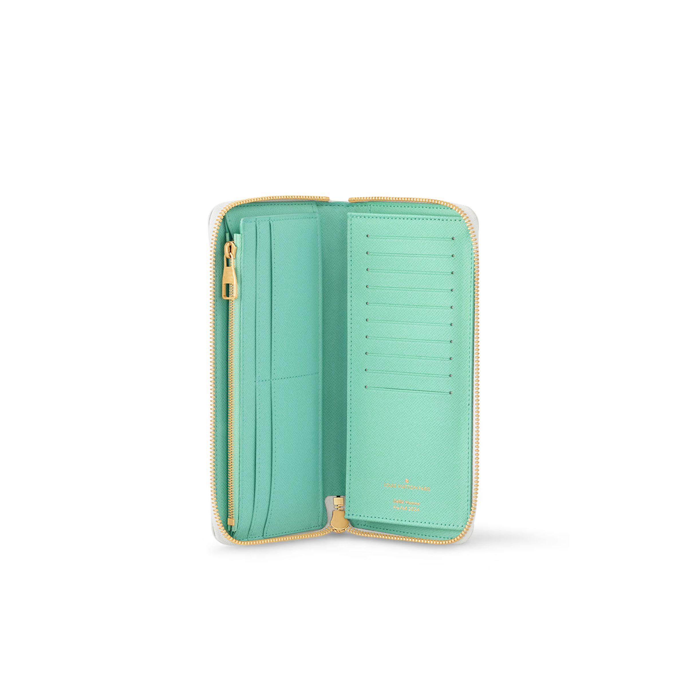 L0vis Vvtt0n Zippy Vertical Wallet White For Women 3.9 Inches/ 10 Cm N40675
