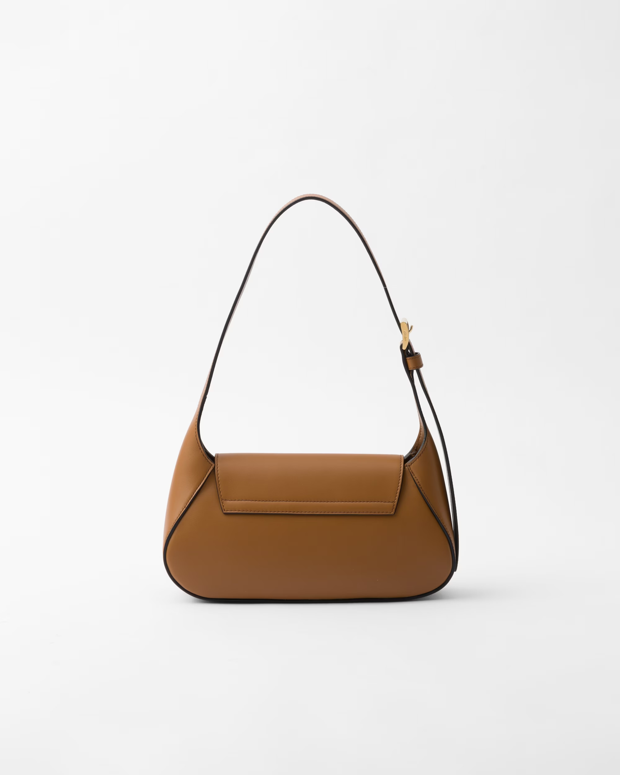 [True-to-ORIGINAL] Pra*a Small Shoulder Bag Brown For Women 9,8in/25cm