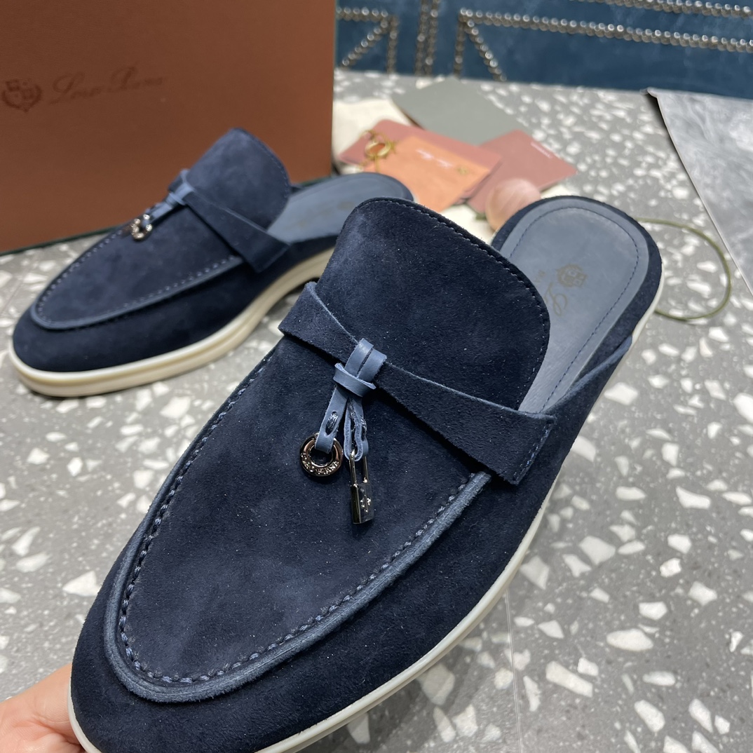 L0r0 P1ana Babouche Charms Walk Loafers Argo Blue Melange For Women – FAI1543 W948