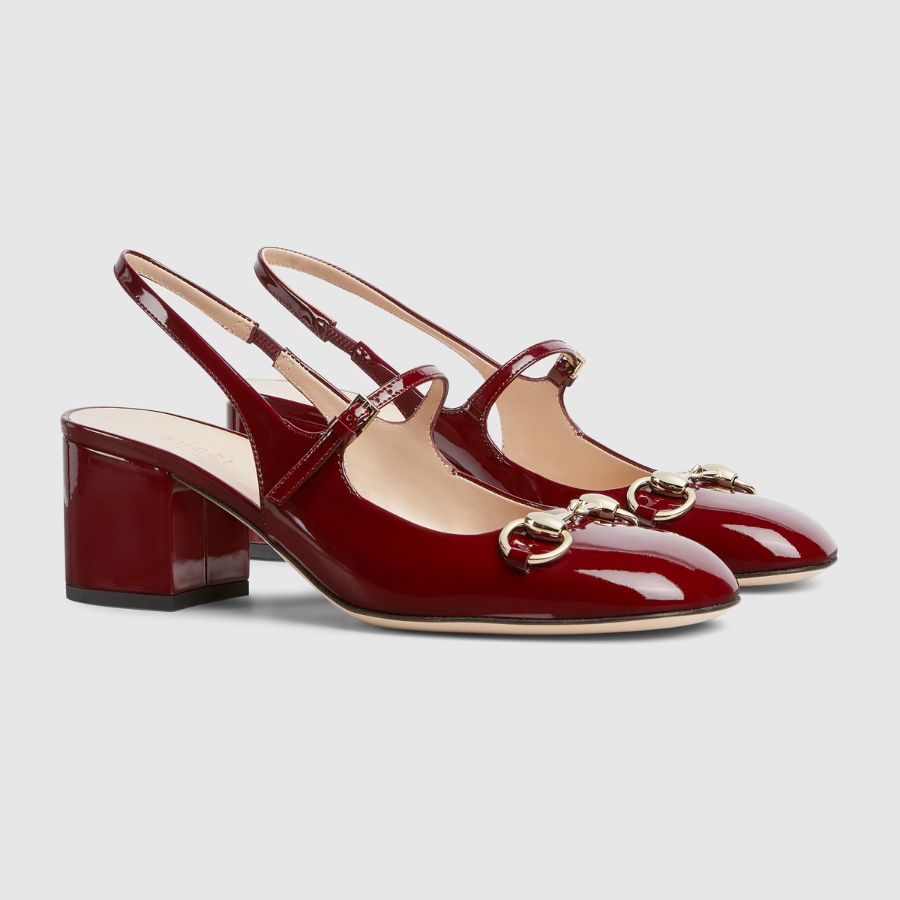 Gvc*1 Horsebit Pump Red For Women- 801893 BNC80 6207